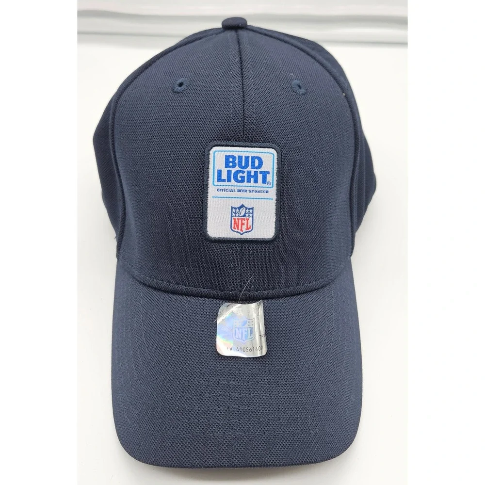 Bud Light NFL Navy Blue Baseball Cap‎ Official Beer Sponsor Hat